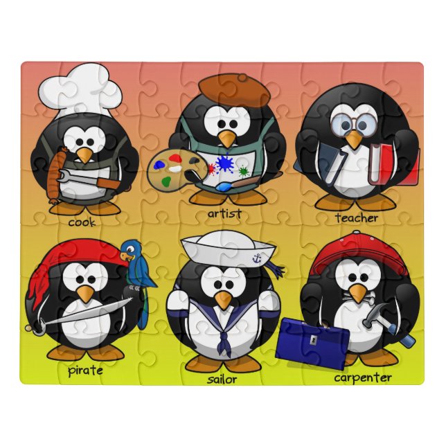 Kids Penguin Puzzle in Tin Box (Puzzle Horizontal)