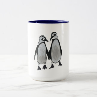 Kids Penguins Two-Tone Coffee Mug