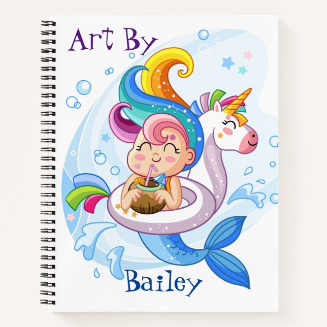 Kids Personal Sketch Spiral Notebook (Front)