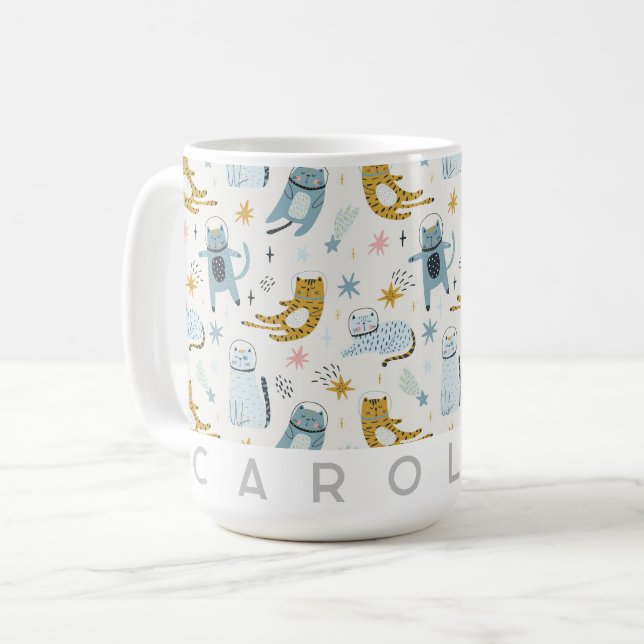 Kids Personalised Mug – Cute & Durable Custom Name (Front Left)