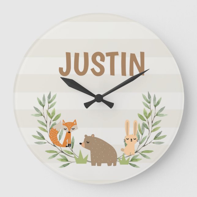 Kids Personalized Acrylic Wall Clock (Front)