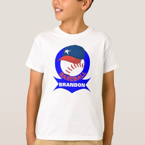 Kids Personalized Baseball T_Shirt