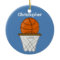 Kids Personalized Basketball Blue Ornament
