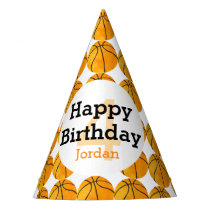 Kids Personalized Basketball Happy Birthday Sports Party Hat