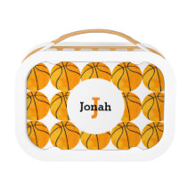 Kids Personalized Basketball Pattern Sports Cute Lunch Box
