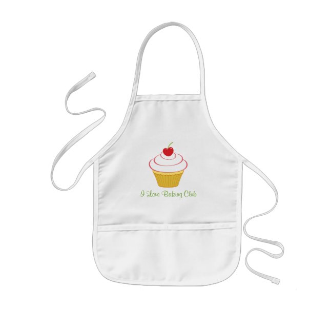 Kid's Personalized Chef Apron with Cherry Cupcake (Front)