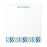 Kids Personalized Chevron Modern Simple Boys Notepad