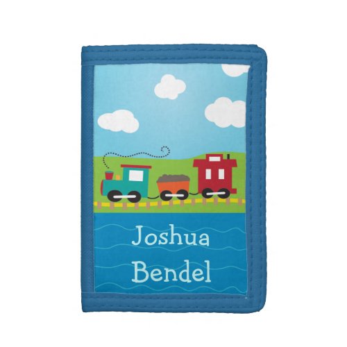 Kids Personalized Choo Choo Train Caboose Wallet