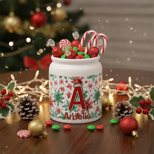 Kids personalized Christmas sign Candy Jar