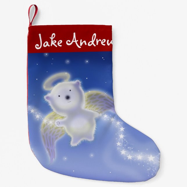 Kids Personalized Christmas Stocking Polar Bear (Front)