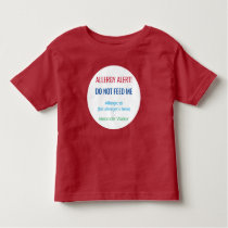 Kids Personalized Do Not Feed Me Allergy Alert Toddler T-shirt