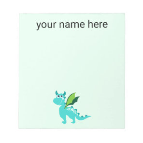 Kids Personalized Dragon Notepad