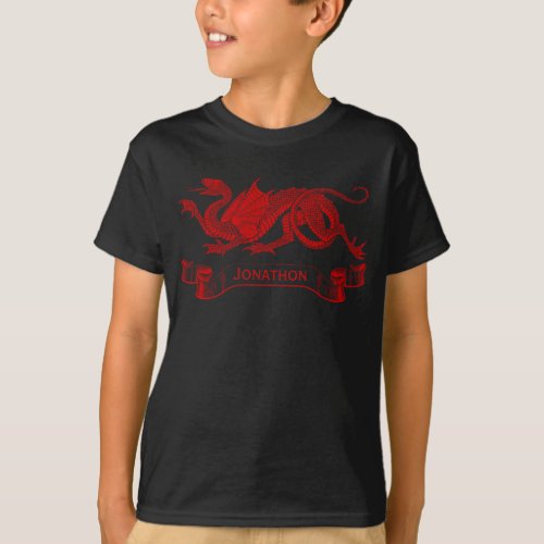 Kids Personalized Dragon T_shirt