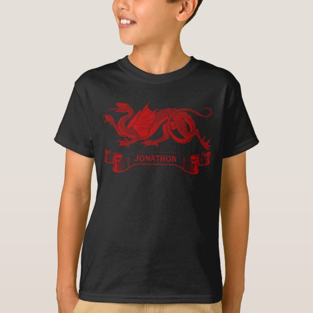 Kid's Personalized Dragon T-shirt (Front)