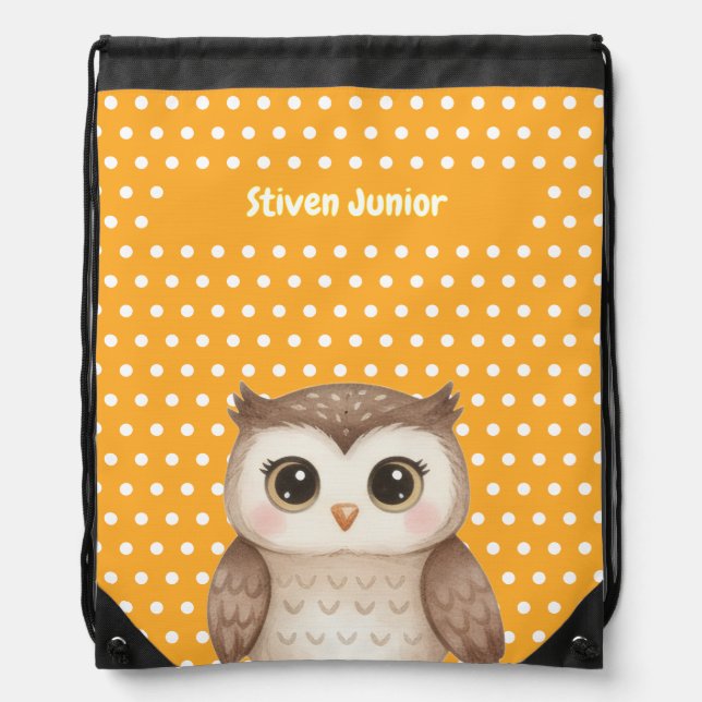 Kids Personalized Drawstring Backpack Custom Name (Front)