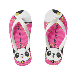 KIDS Personalized Flip Flops (Panda Fun)
