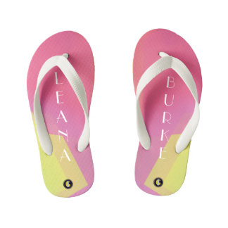 KIDS Personalized Flip Flops (Pink Fun)