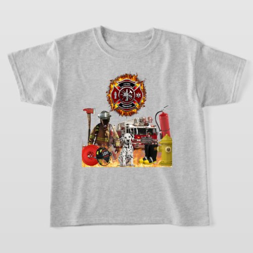 Kids Personalized Future Firefighter T_Shirt