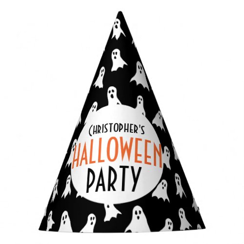 Kids Personalized Ghost Pattern Halloween Party Party Hat