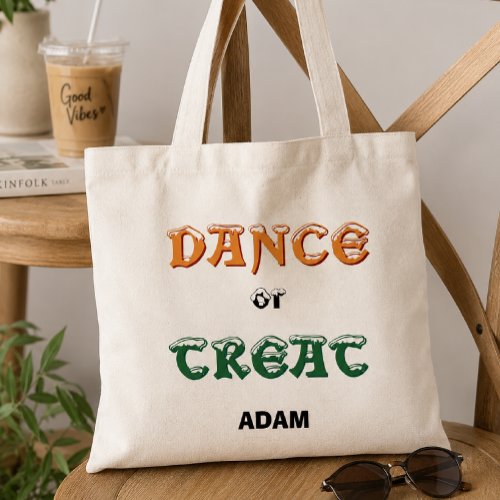 Kids Personalized Halloween Trick or Treat Tote  Bag