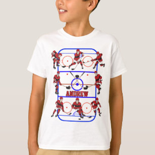 Kids Personalized Hockey Player T-Shirt