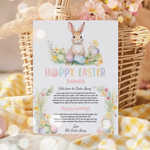 Kids Personalized Letter From The Easter Bunny  Invitation
