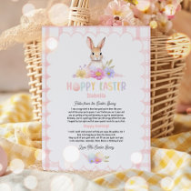 Kids Personalized Letter From The Easter Bunny  Invitation