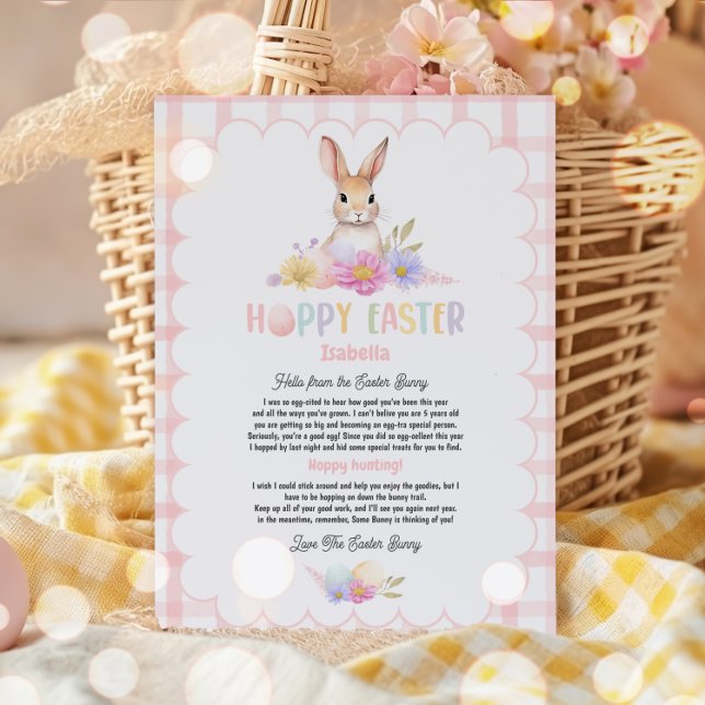 Kids Personalized Letter From The Easter Bunny  Invitation (Creator Uploaded)