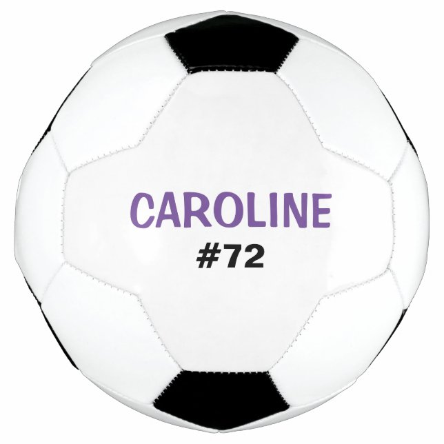 Kids Personalized Name and Jersey Number Soccer Ball (Front)