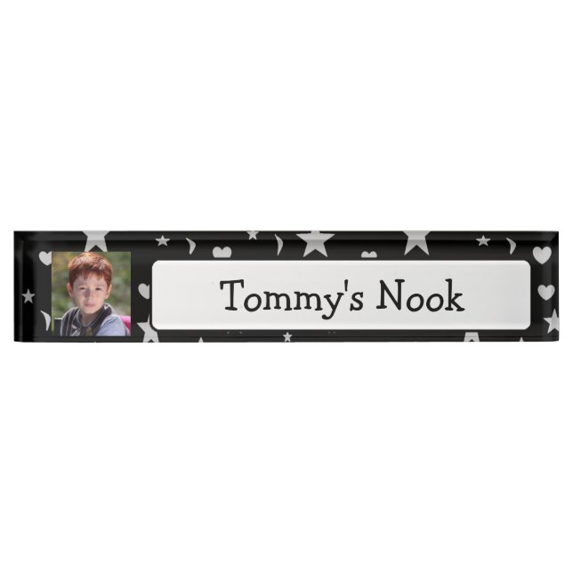 Kid's Personalized Name and Photo Name Plate (Front)