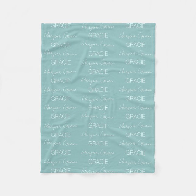 Kids Personalized Name Fleece Blanket (Front)