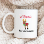 kids personalized name hot chocolate holiday coffee mug<br><div class="desc">Celebrate the christmas season with this cute personalized reindeer mug.  Kids will love seeing their very own name while they sip their hot chocolate.  Add your child's name by clicking the "personalize" button.  "Hot Chocolate" can also be change as well to read "hot cocoa" or any other desired wording.</div>
