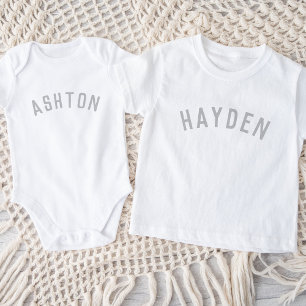 Kids Personalized Name Tee Gray