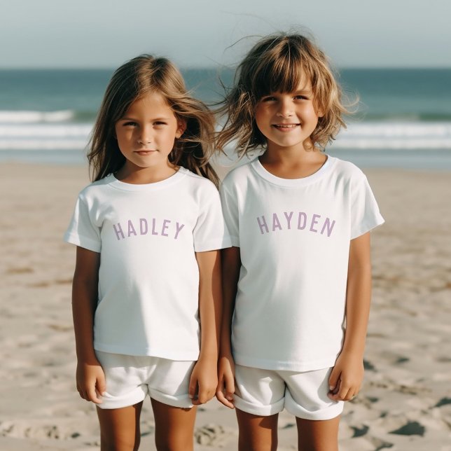 Kids Personalized Name Tee | Lilac (Creator Uploaded)