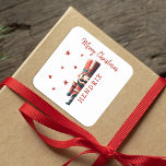 Kids Personalized Nutcracker Christmas Square Sticker<br><div class="desc">Looking for a magical touch to your Christmas gifts this year? Discover our adorable personalized santa Christmas gift stickers. Not only do they feature a traditional nutcracker soldier, but they can also be personalized with your child's name. Make this season unforgettable with a sprinkle of christmas magic on your presents!...</div>