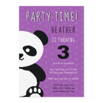 Kids Personalized Panda Kawaii Birthday Invitation