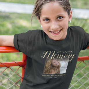 In Loving Memory, Photo Collage, Memorial T-Shirt, Zazzle