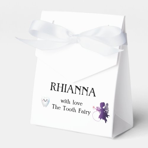 Kids Personalized Purple Tooth Fairy Treat Box