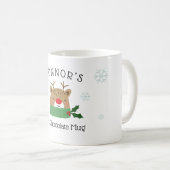 Kids Personalized Reindeer Hot Chocolate Mug (Front Right)