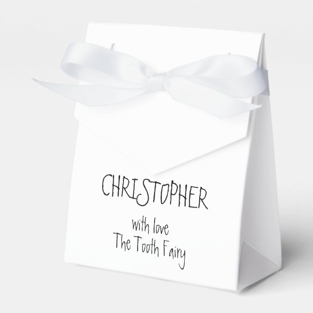 Kids Personalized Tooth Fairy Treat Box (Front Side)