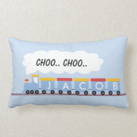 Kids Personalized Train Cushion