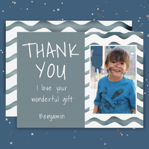 Kids Photo Birthday Thank you Postcard