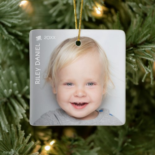 Kids Photo Ceramic Ornament