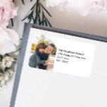 Kids Photo Simple Modern Return Address Label<br><div class="desc">Holiday address labels feature a favorite KIDS  photo with modern black  return address . The perfect addition to your Christmas and Holiday Correspondance</div>