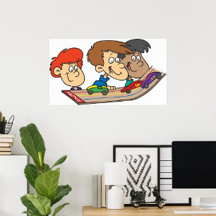 Kids Pinewood Derby Car Race Poster