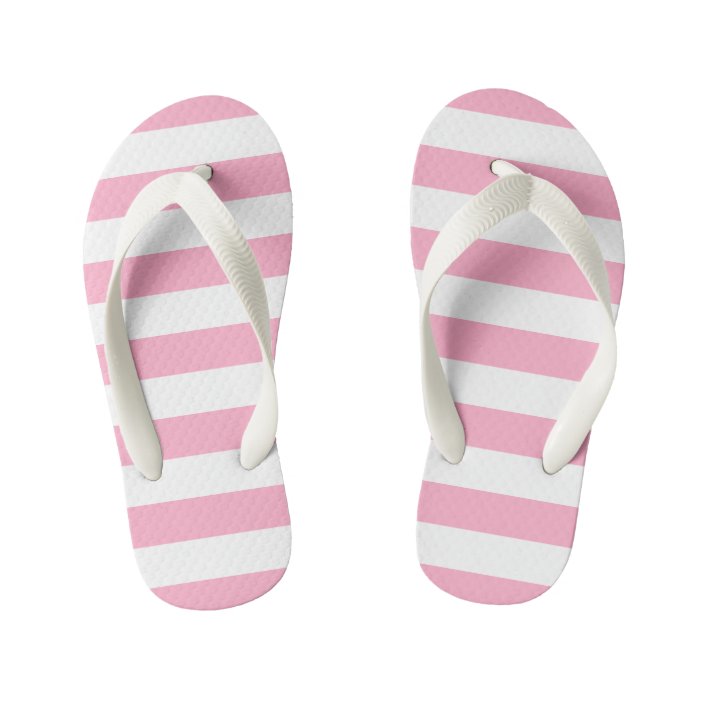 kids pink flip flops