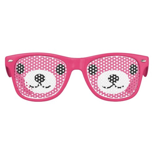 Kids Pink Teddy Bear Summer Fun Sunglasses