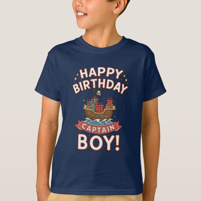 Kids Pirate Birthday Party Family T-Shirt (Front)