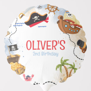 Kids Pirate Party Ahoy Matey Pirate Birthday Balloon