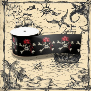 Kids Pirate Party theme  Satin Ribbon